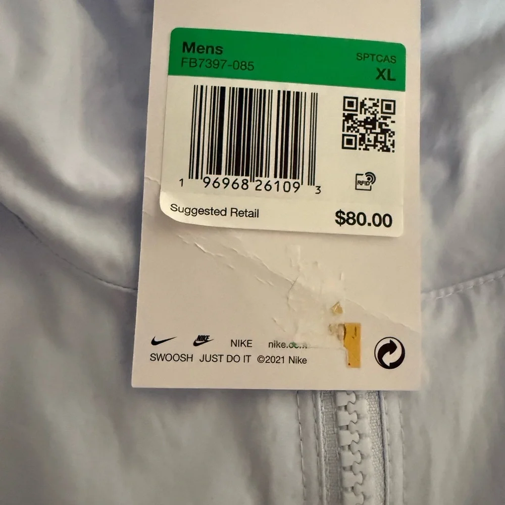 Nike Sportswear® Woven Club Full-Zip Jacket in Sky Ice Blue XL NWT